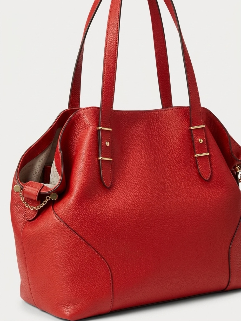 Euc Ralph Lauren bag red/ orange color - Picture 2 of 15